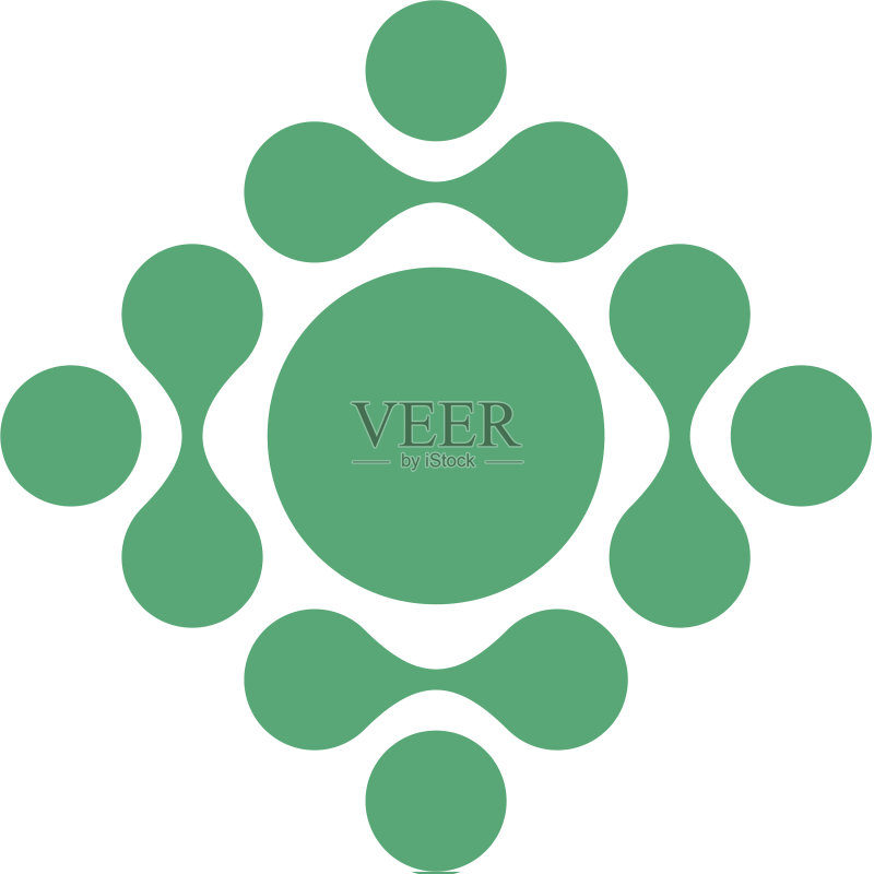 分子量子点Logo设计模板图标素材