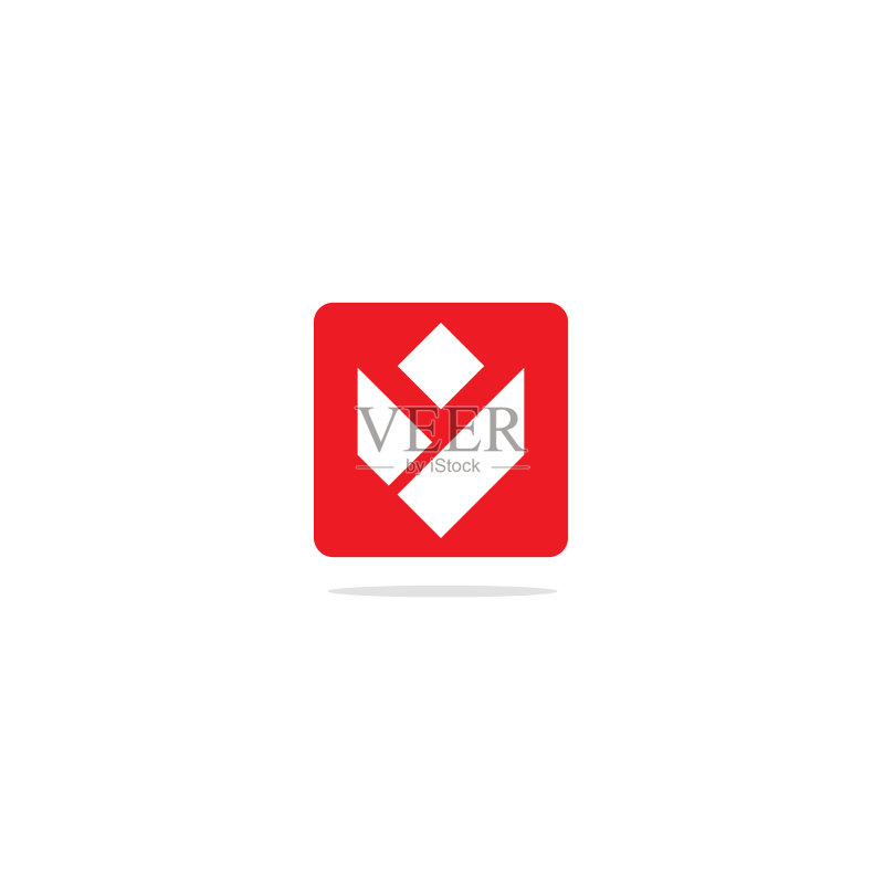 V字首字母公司logo图标素材