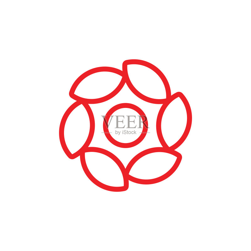 圆形漩涡星形Logo图标素材
