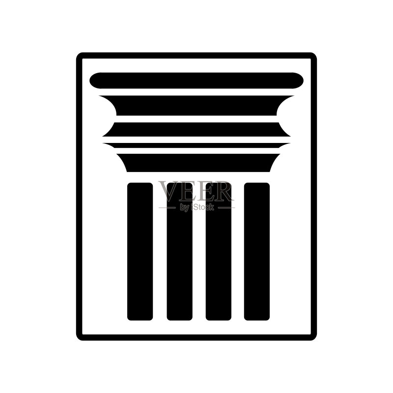 柱子图标设计矢量模板图标素材