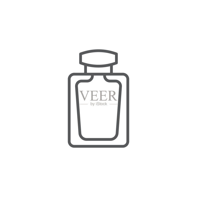 白色背景上的香水矢量图标符号图标素材