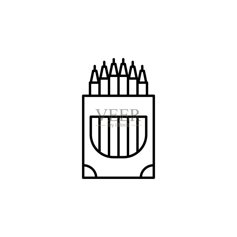 蜡笔线条图标：可用于网页、logo、移动应用、UI、UX图标素材