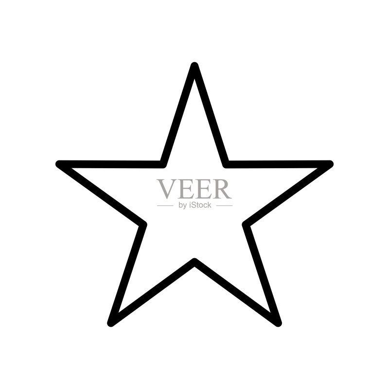 星星图标矢量设计模板图标素材