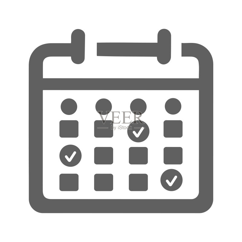 预约、日历、事件、日程安排灰色图标图标素材