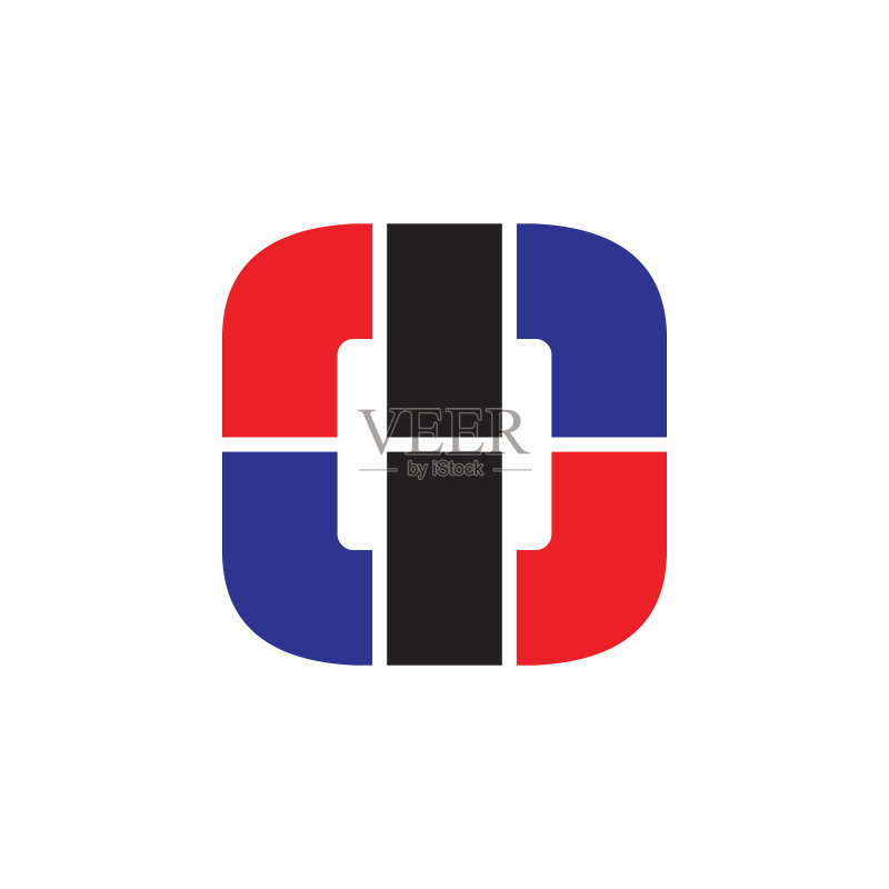 方形抽象几何简约Logo图标素材