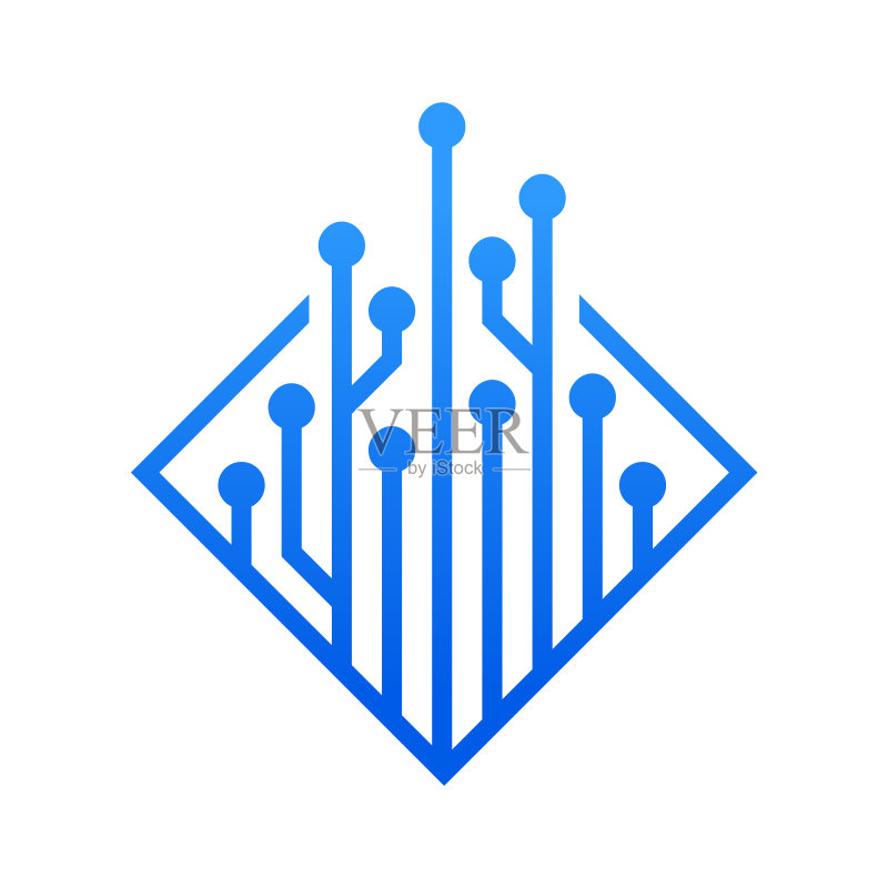 方形电路logo图标素材