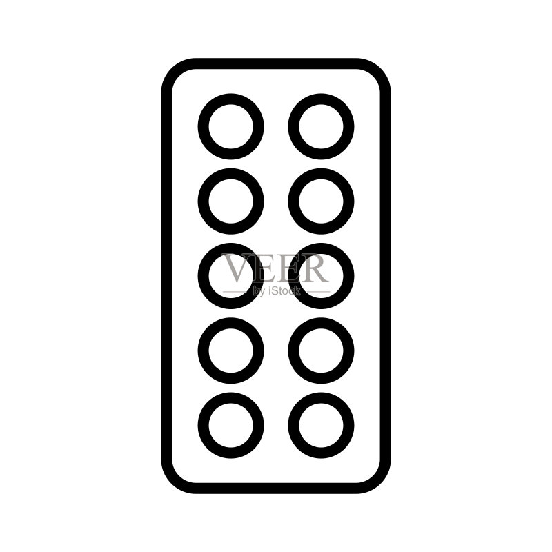 药片板矢量图标，医疗标志图标素材