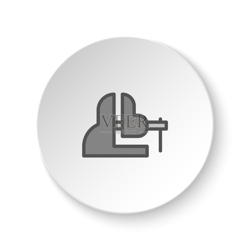 圆形网页图标按钮，维修老虎钳应用图标素材