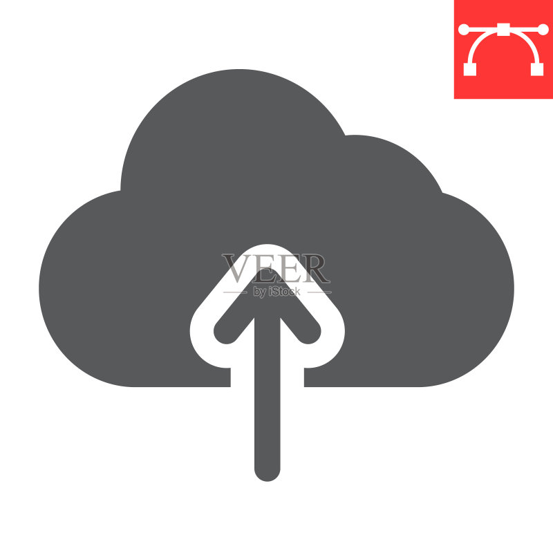 云上传Glyph图标（UI和按钮，可编辑笔画）图标素材