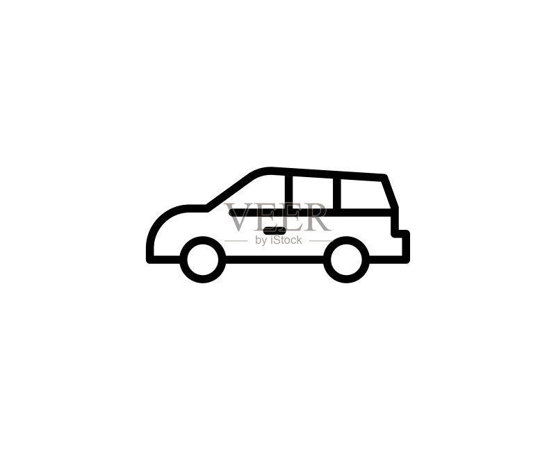 汽车线条图标图标素材