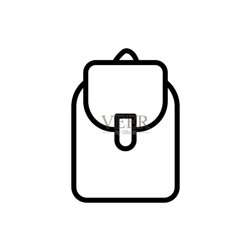 背包图标：适用于UI和UX的极简线性风格元素图标素材