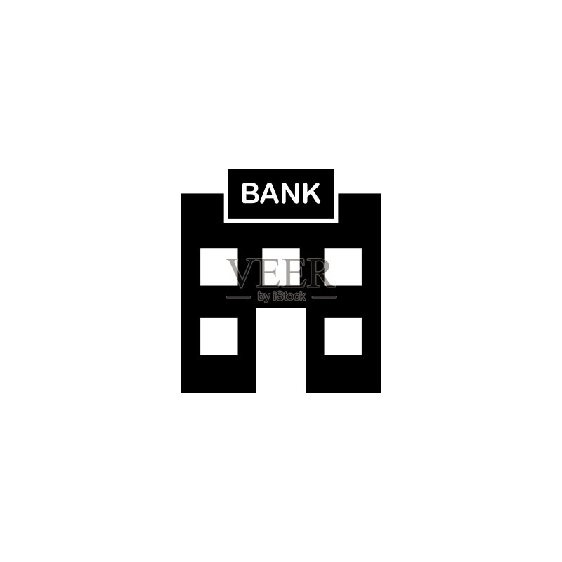 银行大楼图标矢量图图标素材