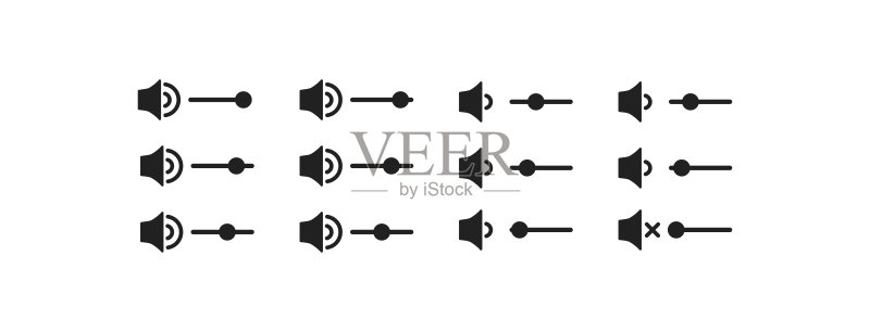 音响扬声器，矢量扁平风格的音量隔离简单图标图标素材