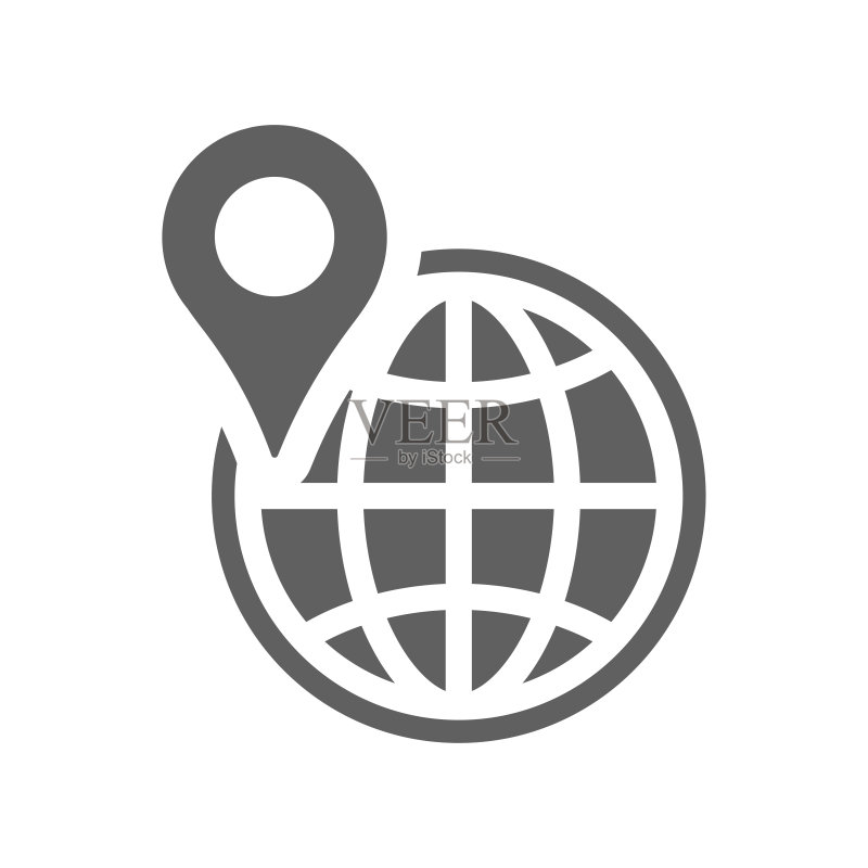 全球定位图标／灰色矢量图标素材