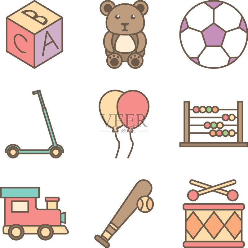 玩具图案图标合集图标素材