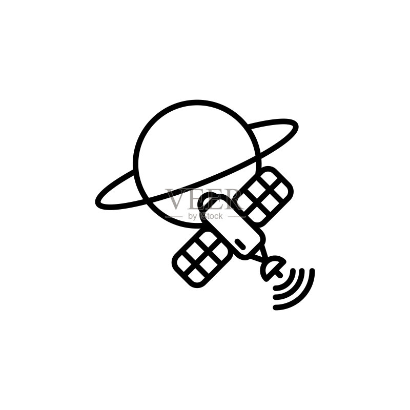 矢量插画：卫星图标图标素材