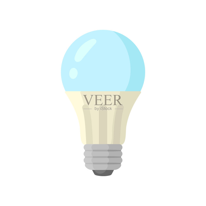 LED蓝色灯泡彩色图标图标素材