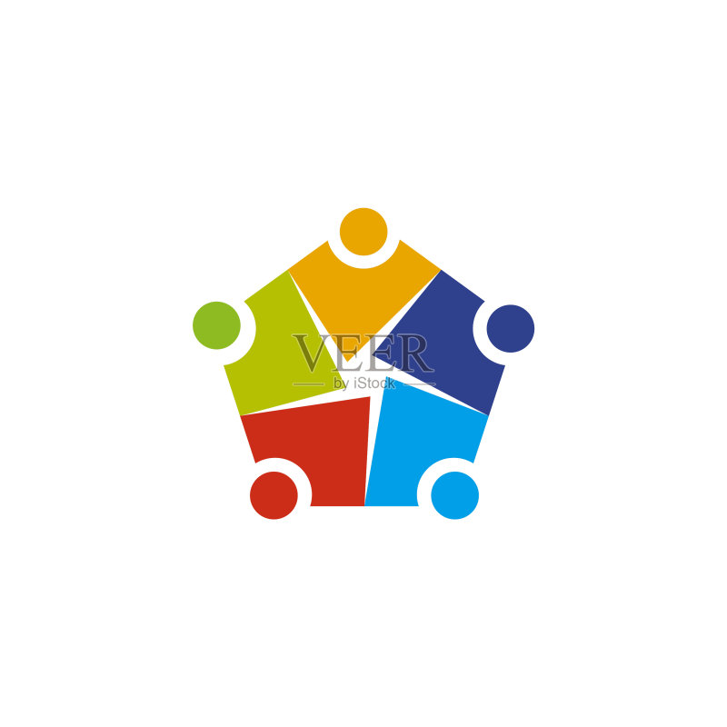 社区和收养护理标志设计图标素材
