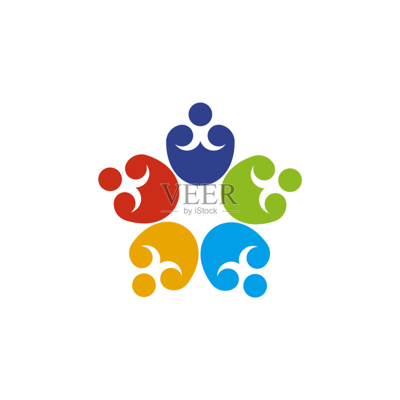 社区和收养护理标志设计图标素材