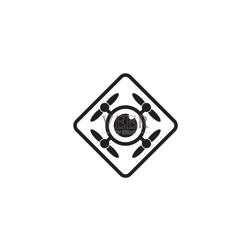 无人机图标Logo设计模板图标素材