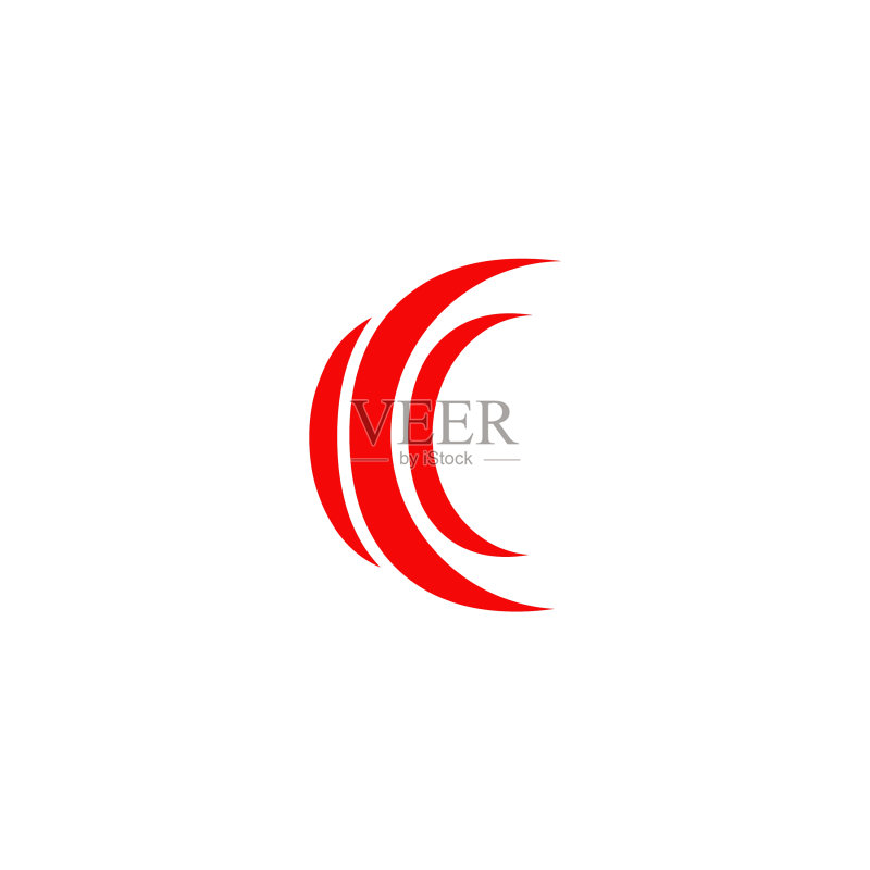 C字母首字母图标标志设计模板图标素材