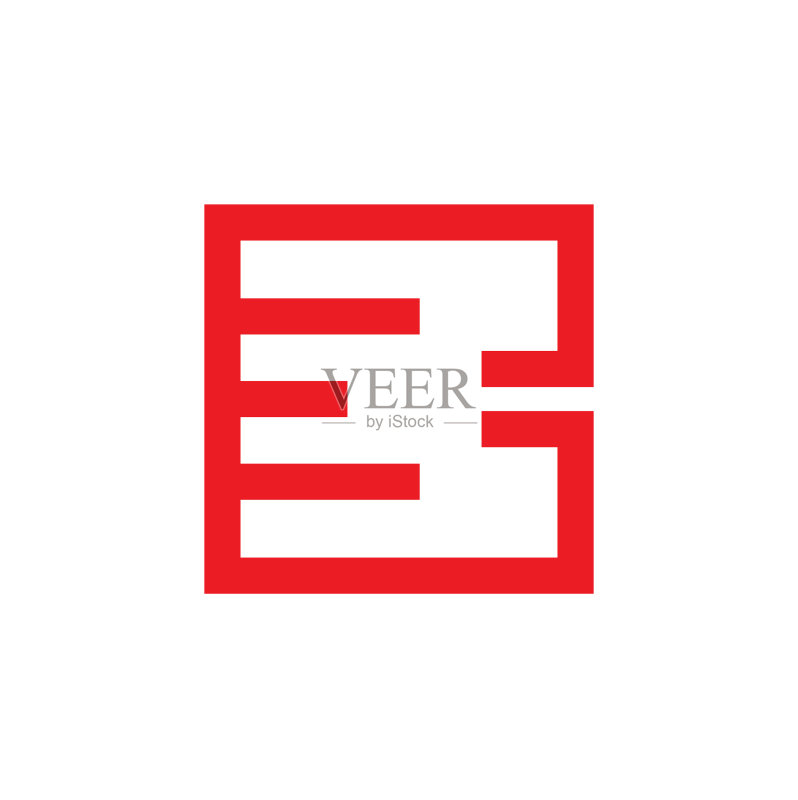 E字母logo设计模板图标素材