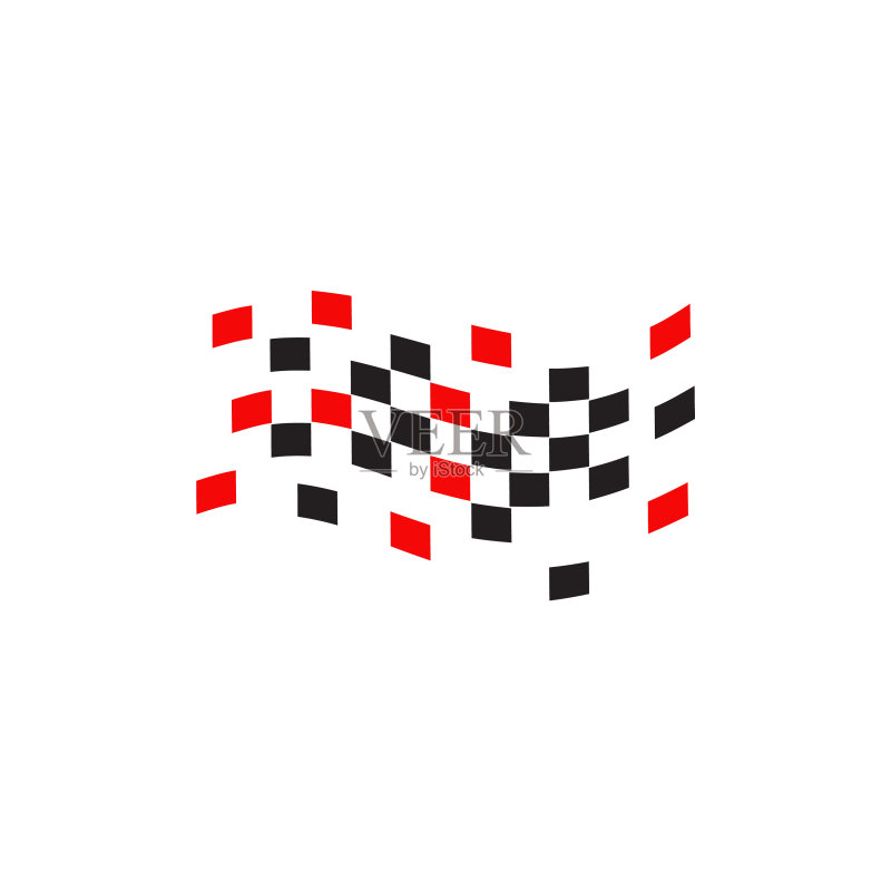 赛车旗帜图标logo设计图标素材
