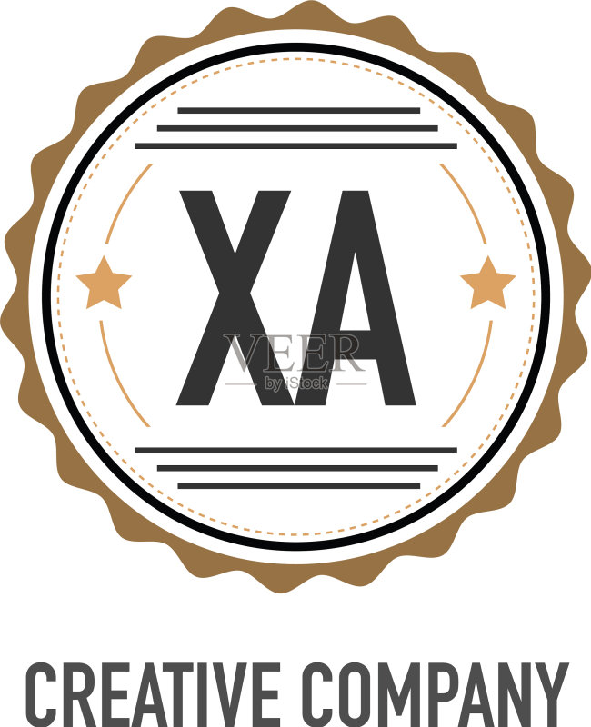 字母XA创意设计模板图标素材