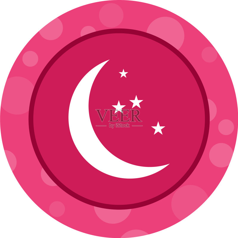 独特的月亮和星星glyph图标图标素材