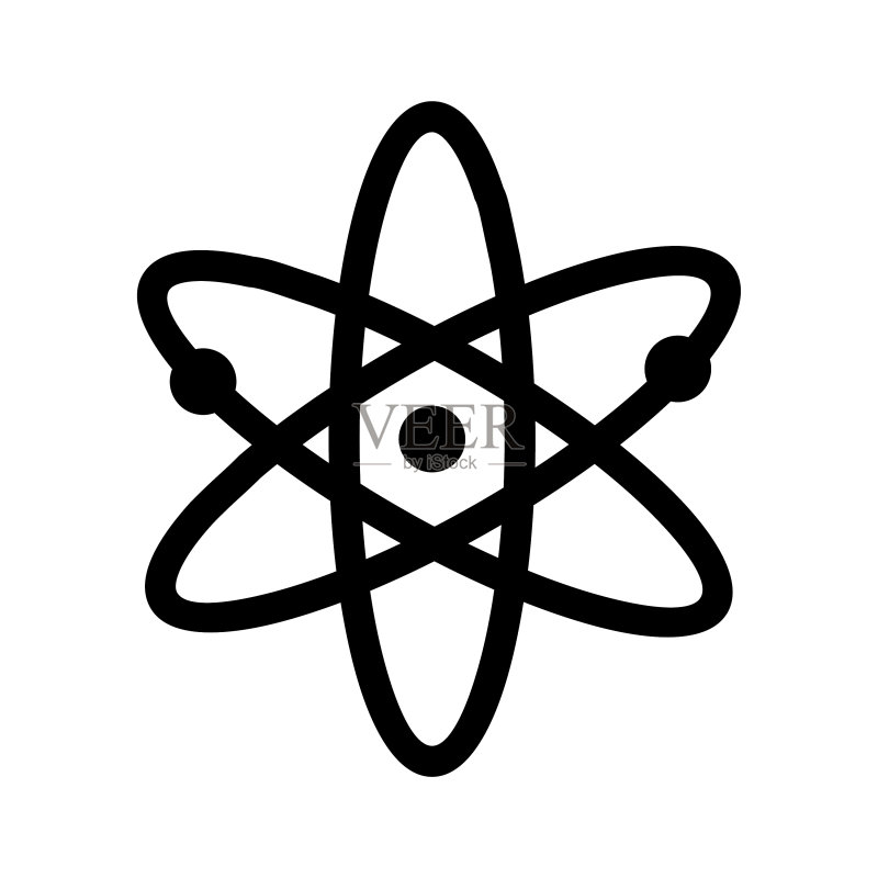 独特的原子结构II Glyph图标图标素材