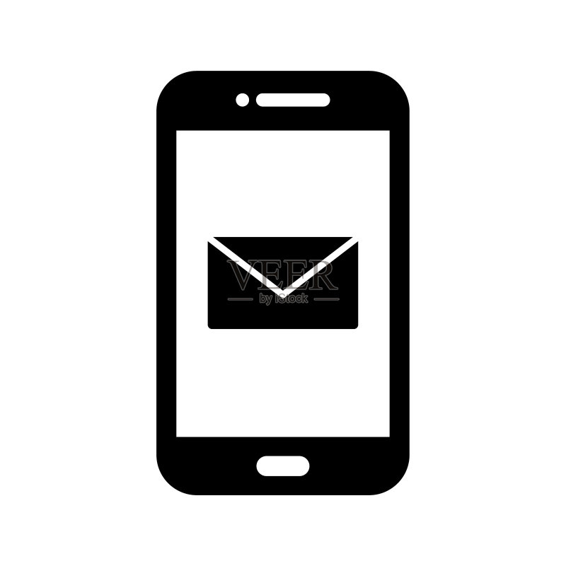 独特的通讯App标志字形图标图标素材