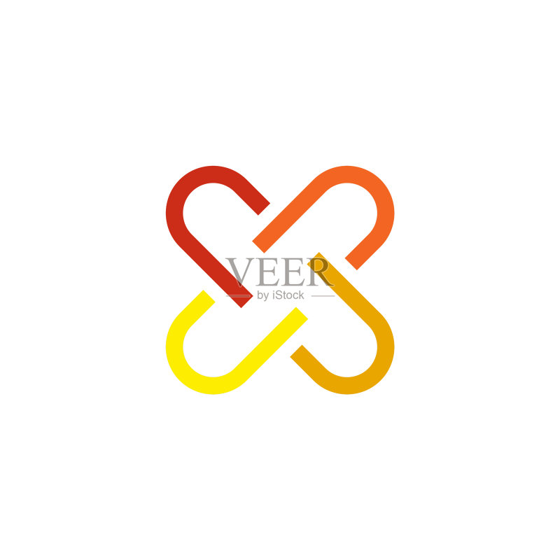 字母X首字母标志设计模板图标素材