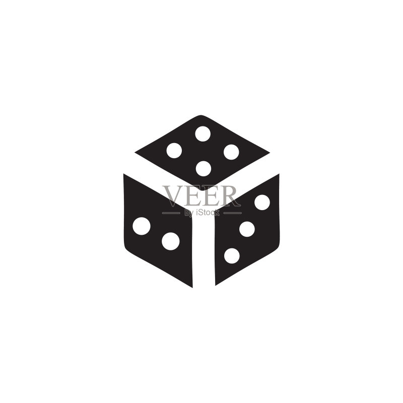 骰子游戏图标logo设计模板图标素材