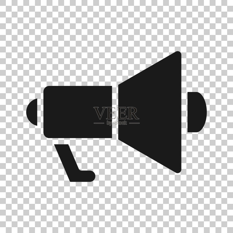 扁平风格的扩音器喇叭图标图标素材