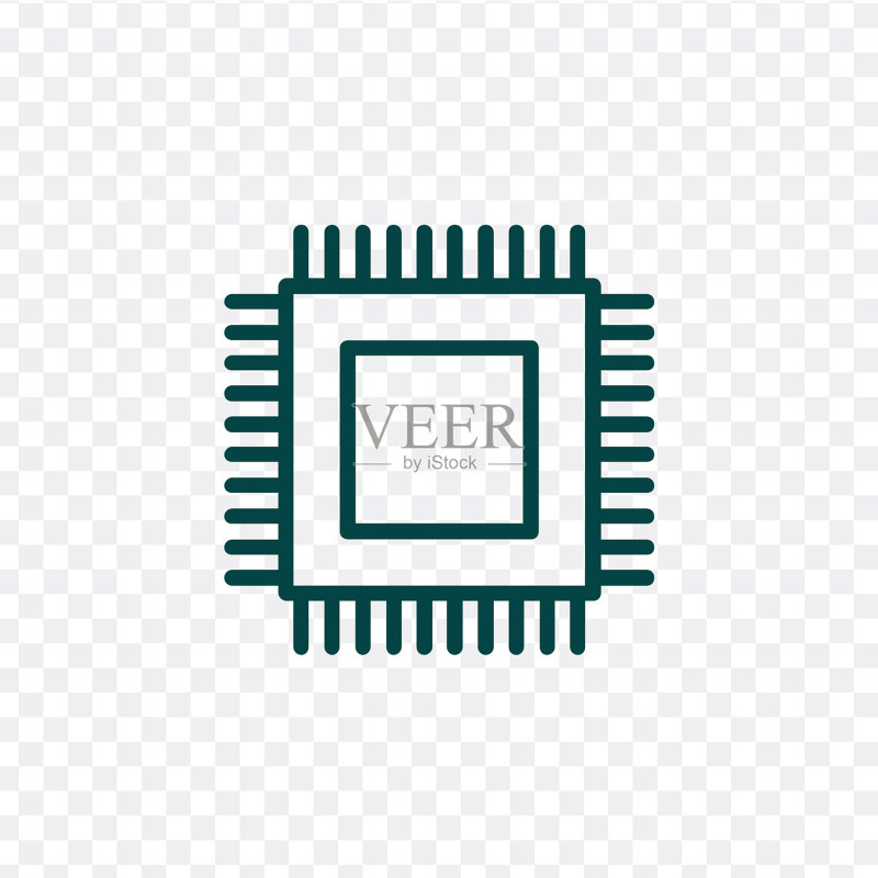 CPU线性图标素材图标素材