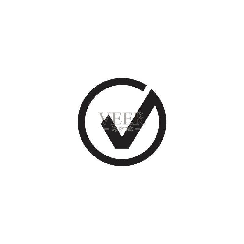 对勾图标logo设计模板图标素材