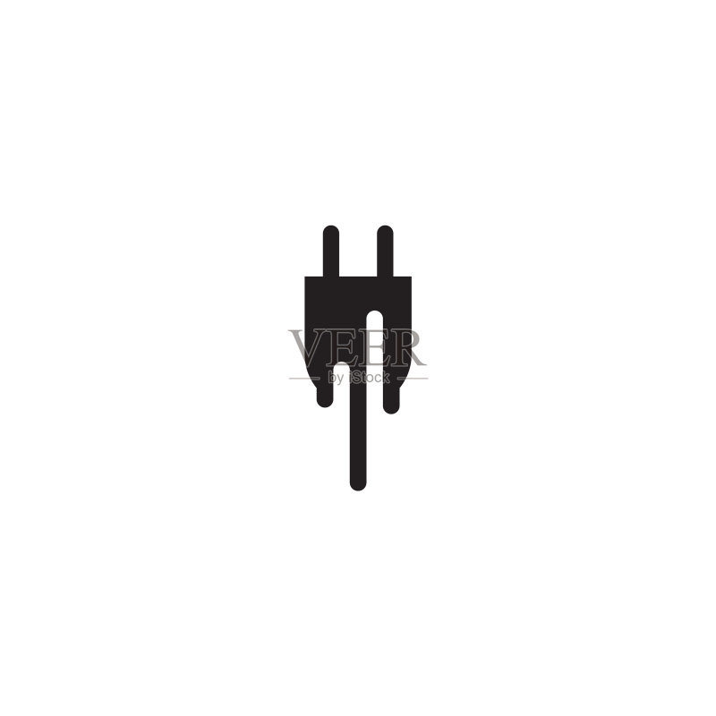 电缆插头logo设计模板图标素材