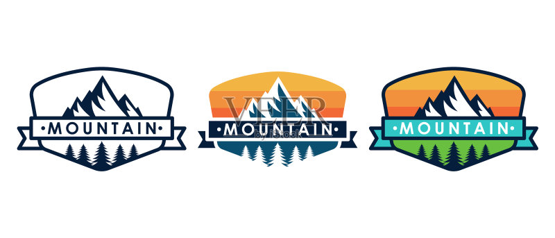 山峰Logo山峰徽章设计合集图标素材