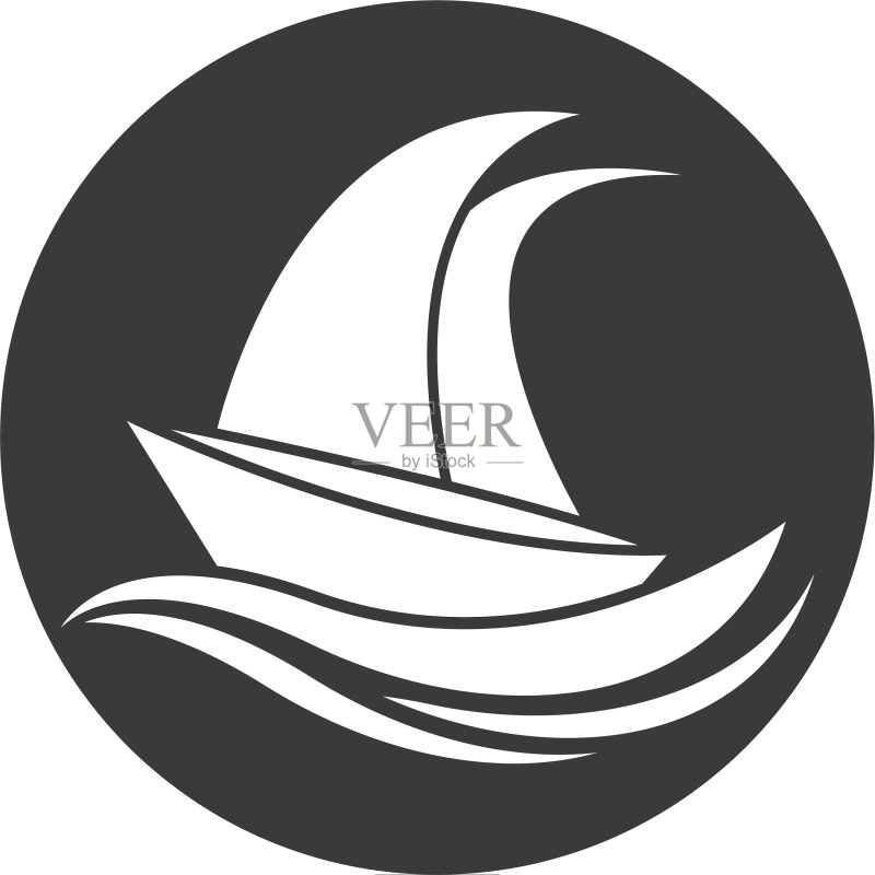 邮轮图标符号图标素材