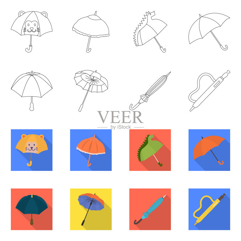 孤立的保护和封闭logo合集图标素材