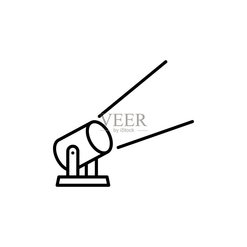 聚光灯图标符号设计模板图标素材