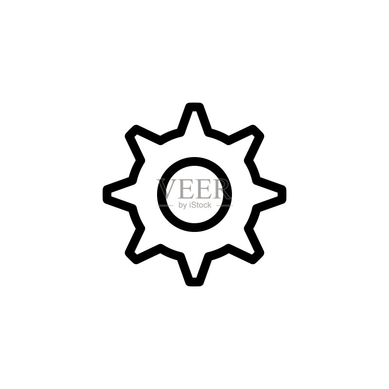 齿轮图标矢量设计模板图标素材