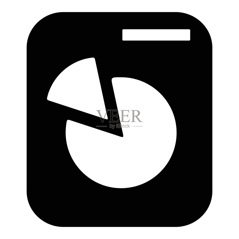 饼状图图标插画：用于财务、利润或收益分析，市场分析和商业统计的销售报告图表图标素材