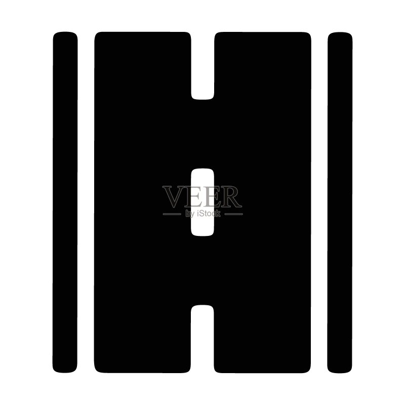 道路图标插画：高速公路和交通运输标志图标素材
