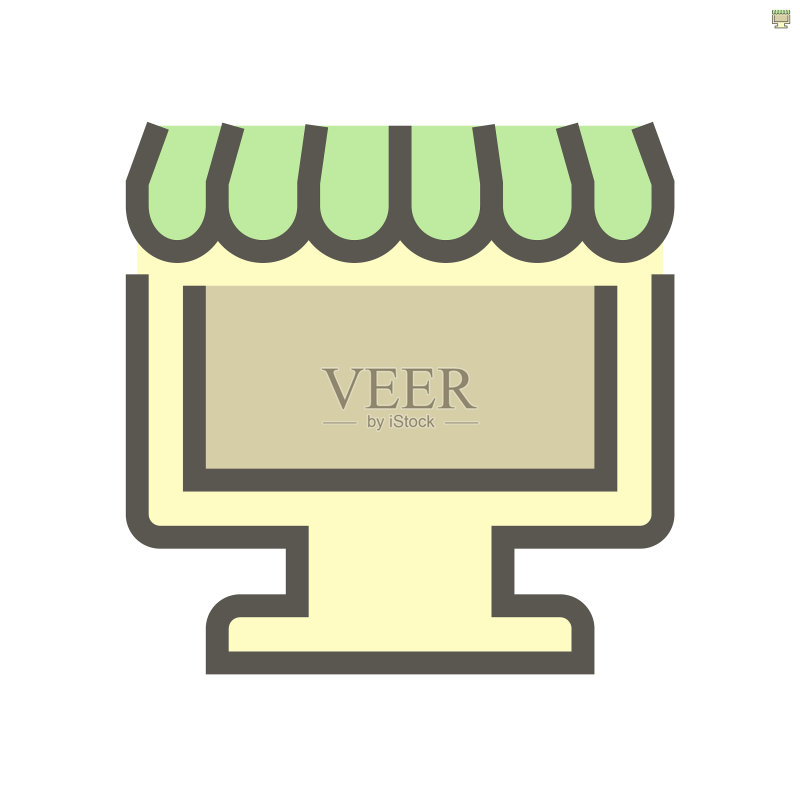 用于购物图形的在线商店图标设计图标素材