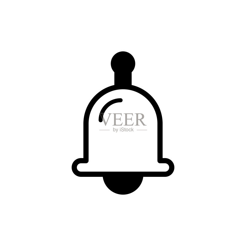 学校铃铛图标设计矢量模板图标素材