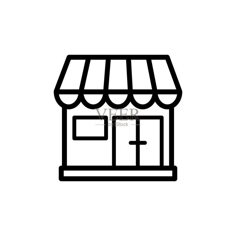 商店图标设计矢量模板图标素材