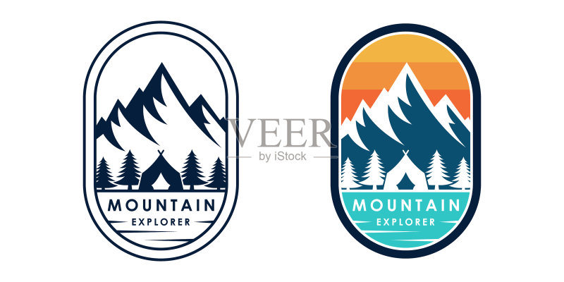 山峰Logo山峰徽章设计合集图标素材