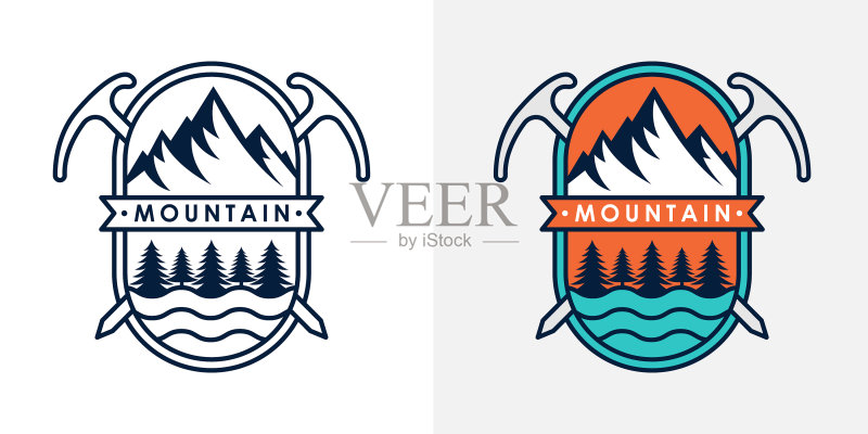 山峰Logo山峰徽章设计合集图标素材