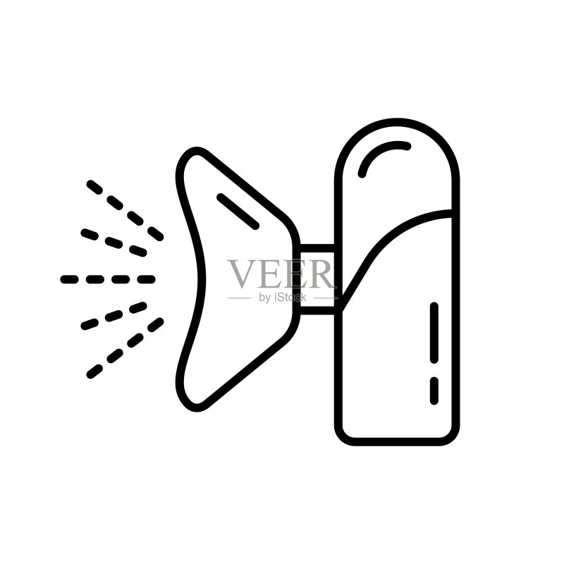 便携式雾化器线性Logo医疗图标图标素材